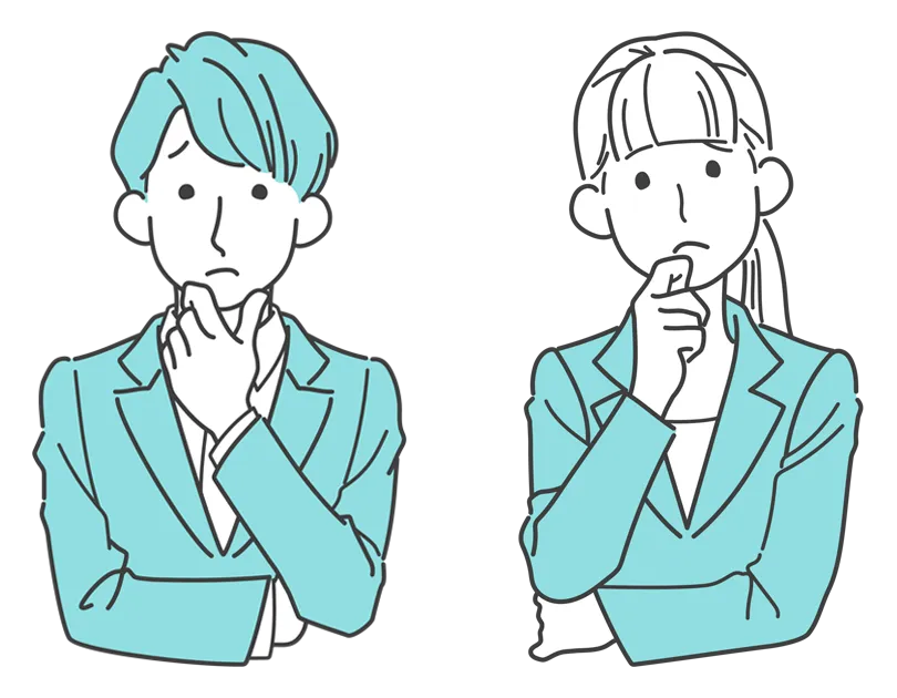 悩んでいる人のイラスト